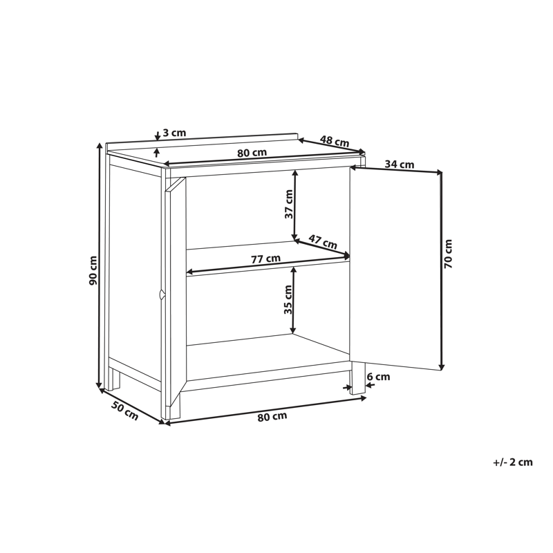 Køkkenskab til udendørs brug Venosa akacietræ 50x80 cm - Brun - Have - Grill - Udekøkken - Komplette udekøkkener
