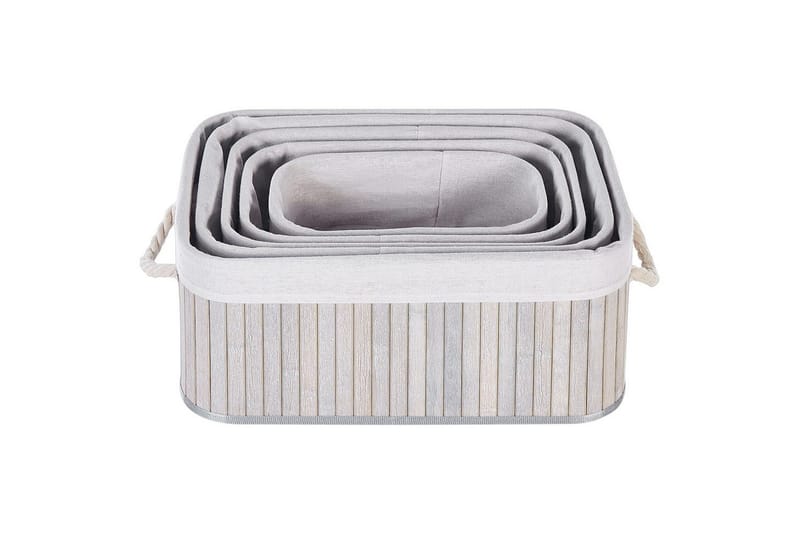 Kurv Talpe sæt om 5 Grå/hvid - Grå/hvid - Opbevaring - Væghængt opbevaring