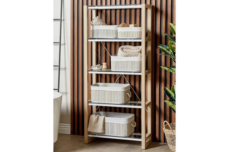 Kurv Talpe sæt om 5 Grå/hvid - Grå/hvid - Opbevaring - Væghængt opbevaring