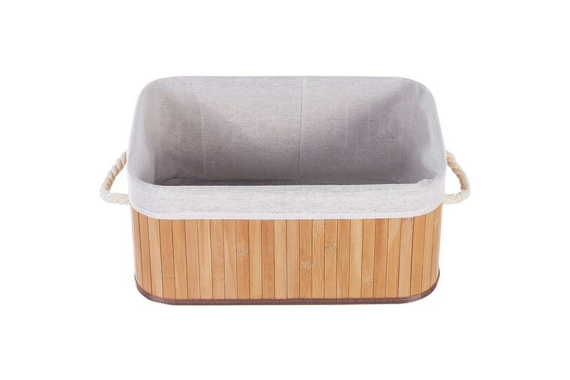 Kurv Talpe sæt om 5 Lyst træ/hvid - Lyst træ/hvid - Opbevaring - Opbevaring til småting - Kurve - Flettet kurv & rattankurv