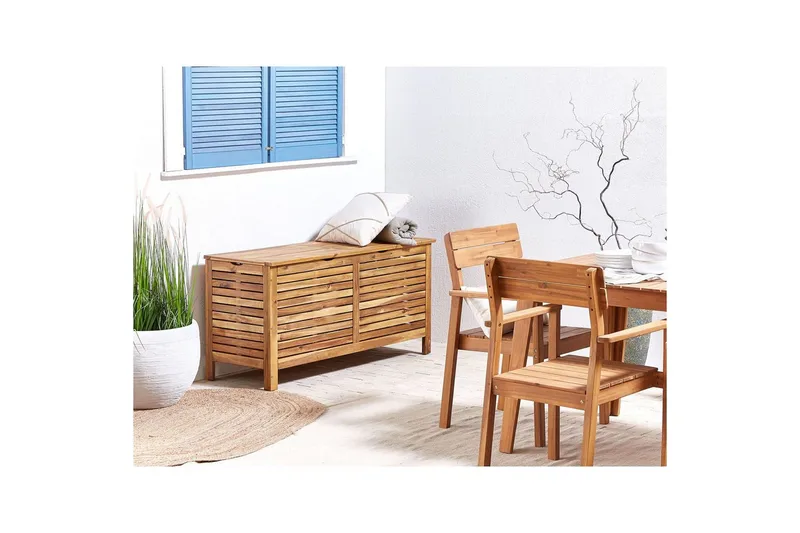 Låda Beliani Riviera Ljus trä Light wood - Havemøbler - Pudeopbevaring & havemøbelovertræk - Hyndeboks