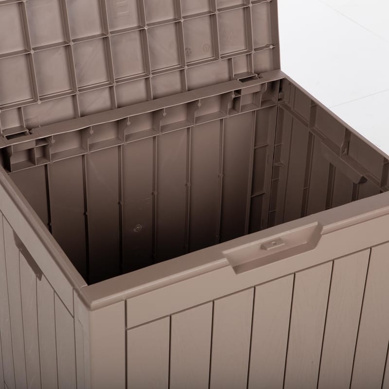 Opbevaringskasse HOME4YOU Portola 56x43x53 cm/118L, Beige plast - Beige - Have - Udestue & fritidshus - Opbevaringsskur & haveskur - Redskabsskur
