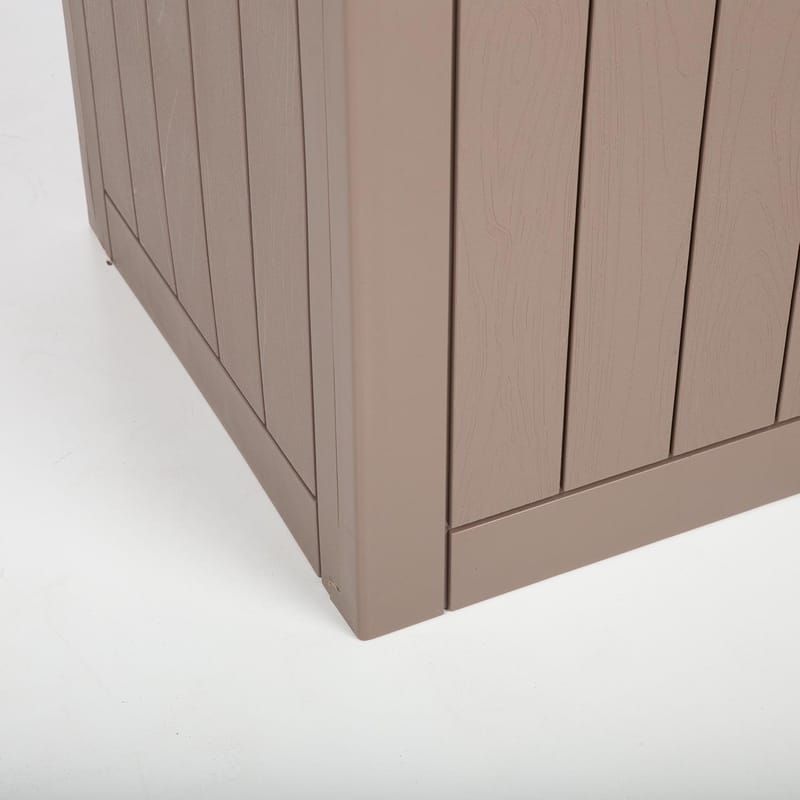 Opbevaringskasse HOME4YOU Portola 56x43x53 cm/118L, Beige plast - Beige - Have - Udestue & fritidshus - Opbevaringsskur & haveskur - Redskabsskur