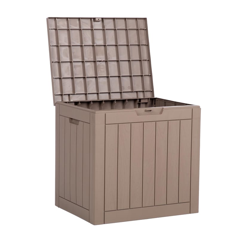 Opbevaringskasse HOME4YOU Portola 56x43x53 cm/118L, Beige plast - Beige - Have - Udestue & fritidshus - Opbevaringsskur & haveskur - Redskabsskur