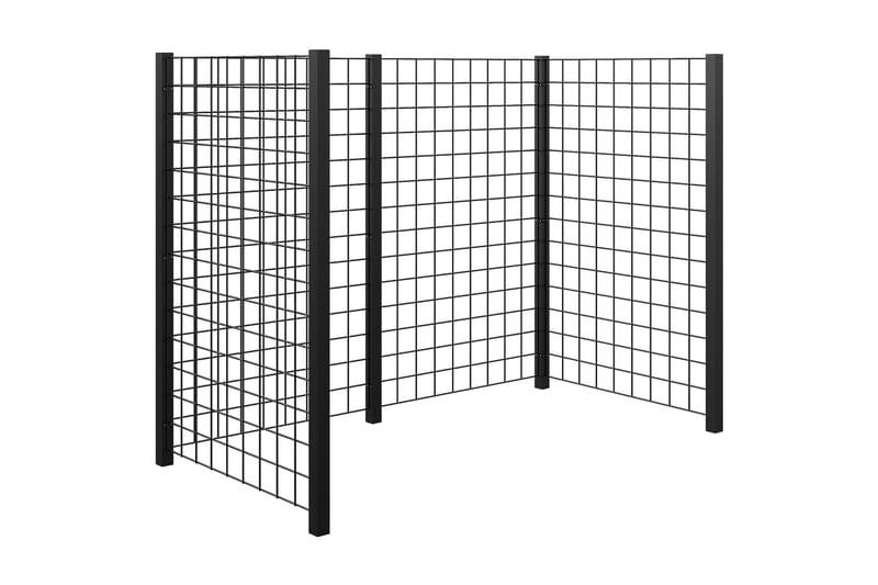PLUS Affaldsskjul Stålspalier 193,5x99x147 cm - Have - Udestue & fritidshus - Opbevaringsskur & haveskur - Skraldespandsskjuler