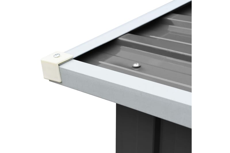 Brændeskur 330x92x153 cm Galvaniseret Stål Antracitgrå - Have - Udestue & fritidshus - Opbevaringsskur & haveskur - Redskabsskur