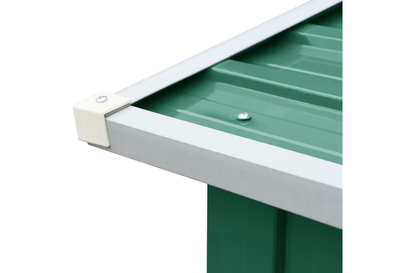 Brændeskur Til Haven 330x92x153cm Galvaniseret Stål Grøn - Have - Udestue & fritidshus - Opbevaringsskur & haveskur - Redskabsskur
