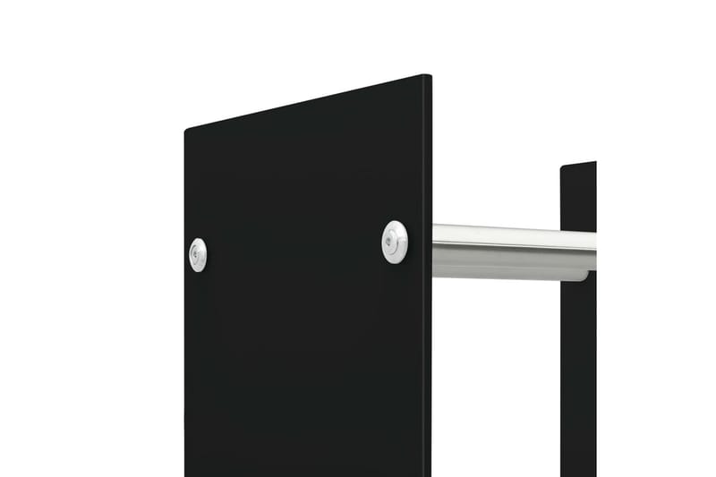 Brændestativ 40X35X60 cm Glas Sort - Have - Udestue & fritidshus - Opbevaringsskur & haveskur - Redskabsskur