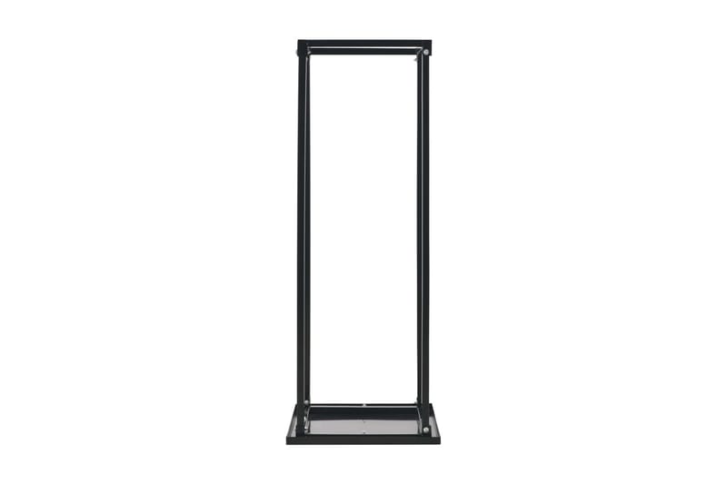 Brændestativ Med Bund 37 X 37 X 113 Cm Sort Stål - Sort - Have - Udestue & fritidshus - Opbevaringsskur & haveskur - Redskabsskur