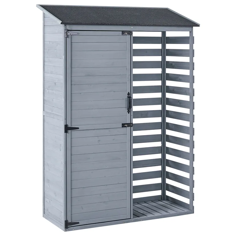 Redskabsskur Cengio 57x130 cm, Grå/Sort