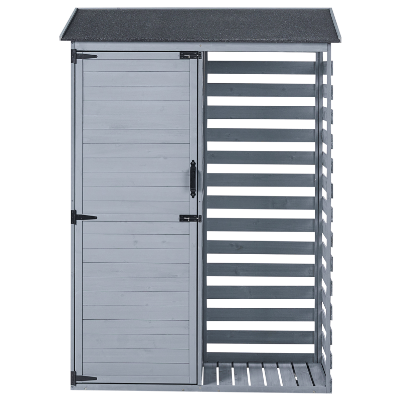 Redskabsskur Cengio 57x130 cm - Grå/Sort - Have - Udestue & fritidshus - Opbevaringsskur & haveskur - Redskabsskur