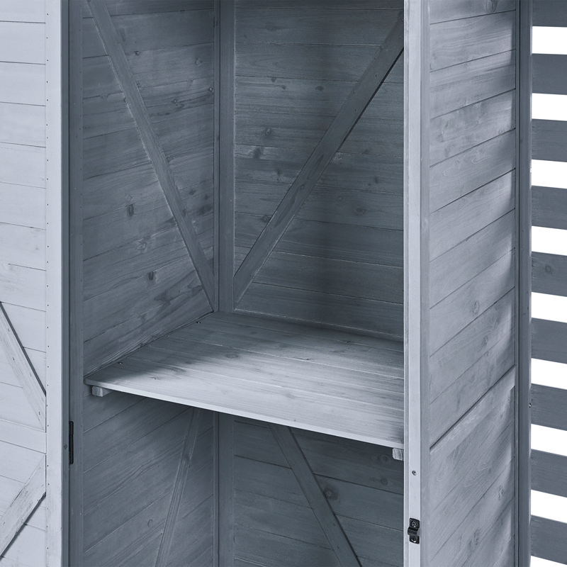 Redskabsskur Cengio 57x130 cm - Grå/Sort - Have - Udestue & fritidshus - Opbevaringsskur & haveskur - Redskabsskur