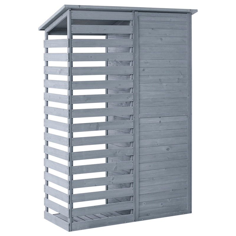 Redskabsskur Cengio 57x130 cm - Grå/Sort - Have - Udestue & fritidshus - Opbevaringsskur & haveskur - Redskabsskur