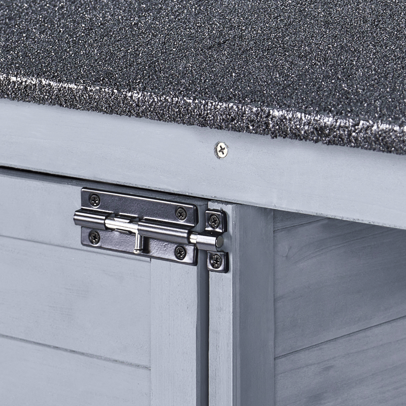 Redskabsskur Cengio 57x130 cm - Grå/Sort - Have - Udestue & fritidshus - Opbevaringsskur & haveskur - Redskabsskur