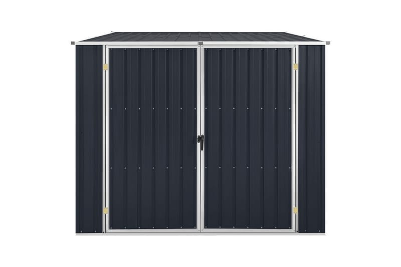 haveskur 195x198x159 cm galvaniseret stål antracitgrå - Antracit - Have - Udestue & fritidshus - Opbevaringsskur & haveskur - Redskabsskur
