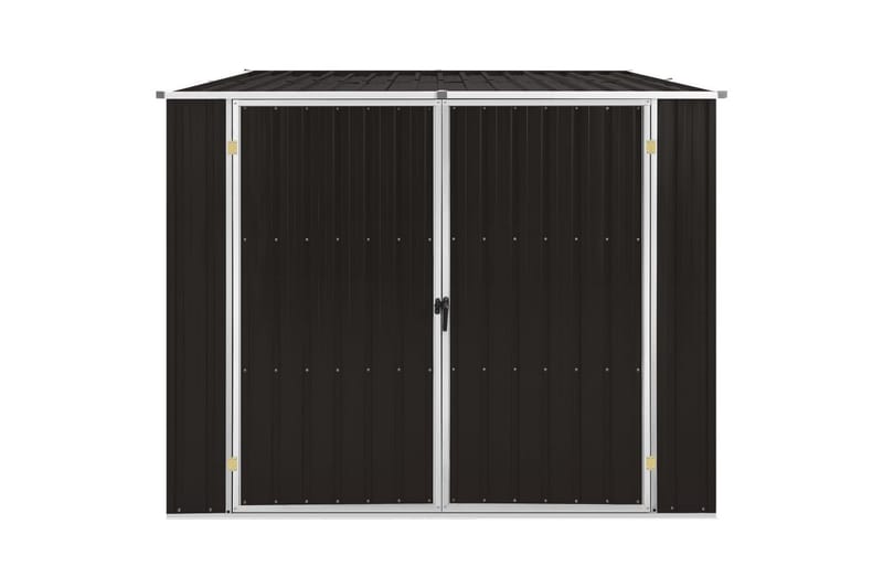 haveskur 195x198x159 cm galvaniseret stål brun - Brun - Have - Udestue & fritidshus - Opbevaringsskur & haveskur - Redskabsskur