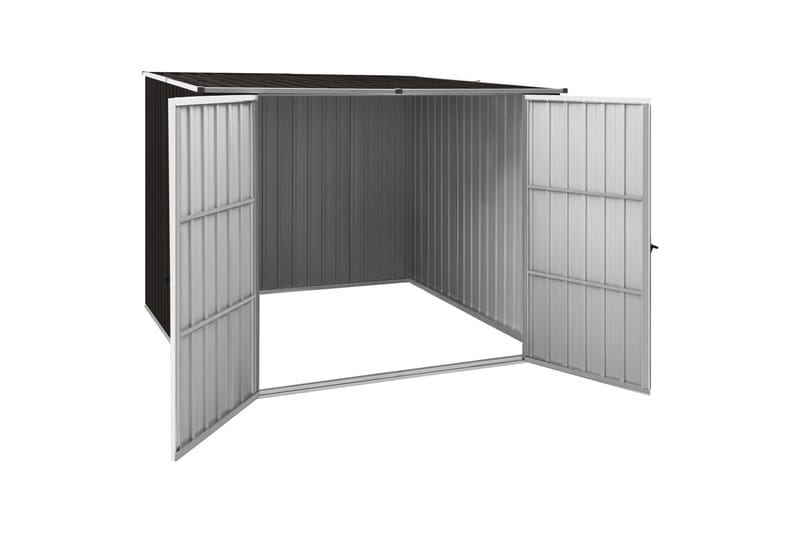 haveskur 195x198x159 cm galvaniseret stål brun - Brun - Have - Udestue & fritidshus - Opbevaringsskur & haveskur - Redskabsskur
