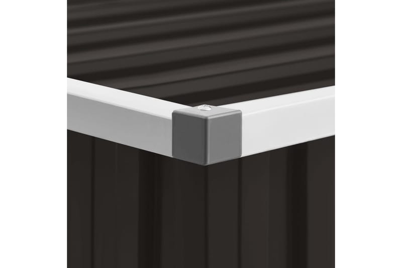 haveskur 195x198x159 cm galvaniseret stål brun - Brun - Have - Udestue & fritidshus - Opbevaringsskur & haveskur - Redskabsskur