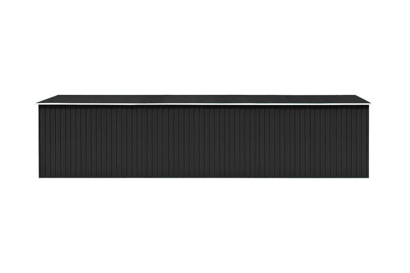 Haveskur 257x779x181 cm Galvaniseret Stål Antracitgrå - Antracit - Have - Udestue & fritidshus - Opbevaringsskur & haveskur - Redskabsskur