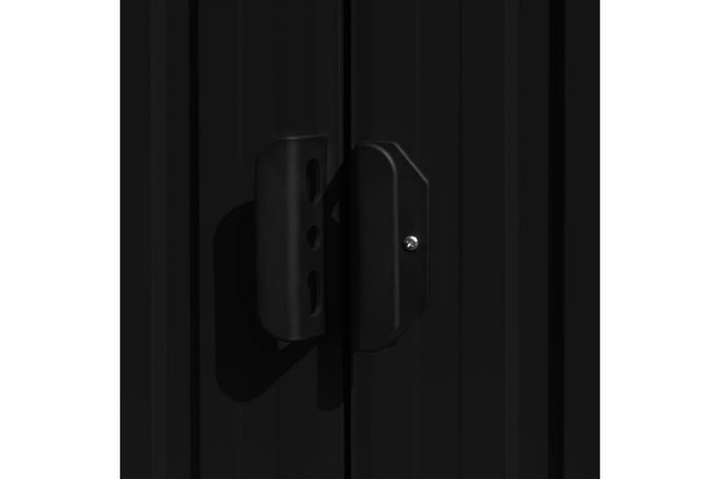 Haveskur 257x779x181 cm Galvaniseret Stål Antracitgrå - Antracit - Have - Udestue & fritidshus - Opbevaringsskur & haveskur - Redskabsskur