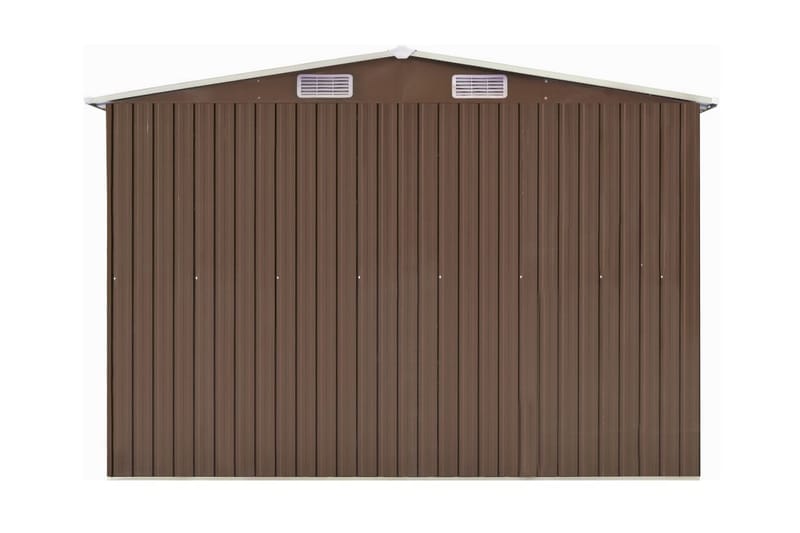 Haveskur 257x779x181 cm Galvaniseret Stål Brun - Brun - Have - Udestue & fritidshus - Opbevaringsskur & haveskur - Redskabsskur