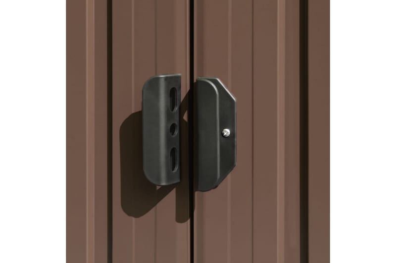 Haveskur 257x779x181 cm Galvaniseret Stål Brun - Brun - Have - Udestue & fritidshus - Opbevaringsskur & haveskur - Redskabsskur
