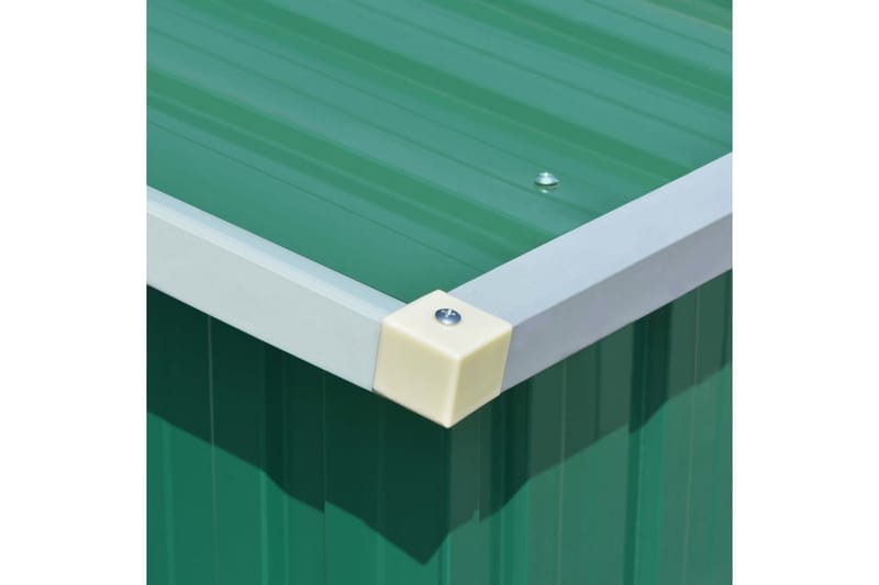 Haveskur 257x779x181 cm Galvaniseret Stål Grøn - Grøn - Have - Udestue & fritidshus - Opbevaringsskur & haveskur - Redskabsskur