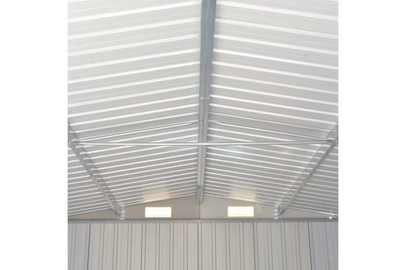 Haveskur 257x779x181 cm Galvaniseret Stål Grøn - Grøn - Have - Udestue & fritidshus - Opbevaringsskur & haveskur - Redskabsskur