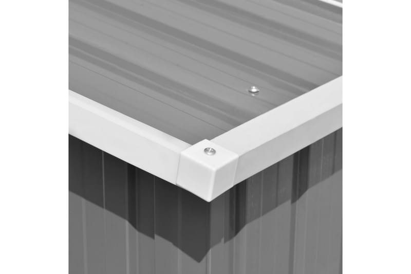 Haveskur 257x990x181 cm Galvaniseret Stål Grå - Grå - Have - Udestue & fritidshus - Opbevaringsskur & haveskur - Redskabsskur
