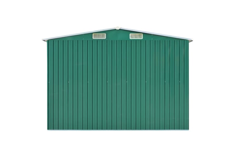 Haveskur 257x990x181 cm Galvaniseret Stål Grøn - Grøn - Have - Udestue & fritidshus - Opbevaringsskur & haveskur - Redskabsskur