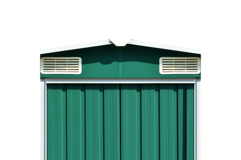 Haveskur 257x990x181 cm Galvaniseret Stål Grøn - Grøn - Have - Udestue & fritidshus - Opbevaringsskur & haveskur - Redskabsskur