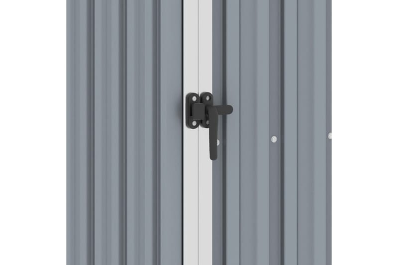 Haveskur 87x98x159 cm Galvaniseret Stål Grå - Have - Udestue & fritidshus - Opbevaringsskur & haveskur - Redskabsskur
