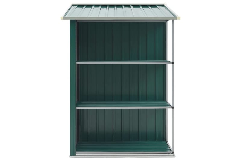 Haveskur Med Reol 205X130X183 cm Jern Grön - Have - Udestue & fritidshus - Opbevaringsskur & haveskur - Redskabsskur
