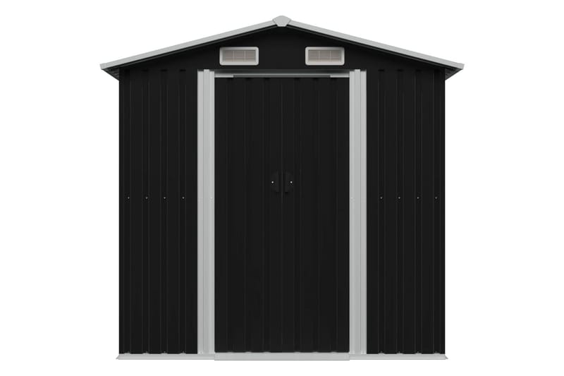 Opbevaringsskur Til Haven 204 X 132 X 186 Cm Stål Antracitgr - Grå - Have - Udestue & fritidshus - Opbevaringsskur & haveskur - Redskabsskur