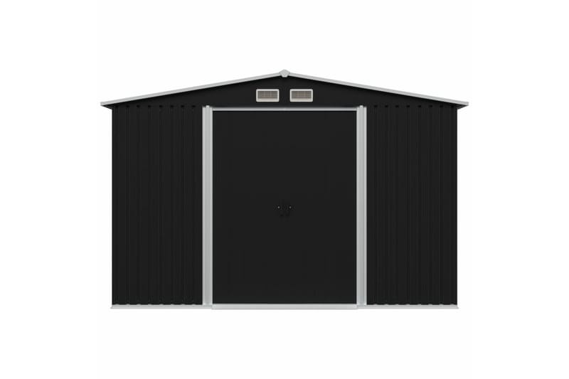 Opbevaringsskur Til Haven 257x205x178 cm Stål Antracitgrå - Have - Udestue & fritidshus - Opbevaringsskur & haveskur - Redskabsskur
