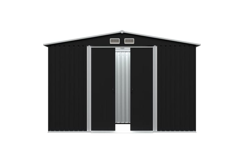 Opbevaringsskur Til Haven 257x205x178 cm Stål Antracitgrå - Have - Udestue & fritidshus - Opbevaringsskur & haveskur - Redskabsskur
