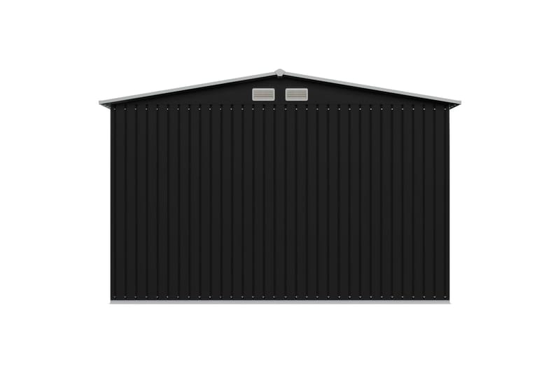 Opbevaringsskur Til Haven 257x205x178 cm Stål Antracitgrå - Have - Udestue & fritidshus - Opbevaringsskur & haveskur - Redskabsskur