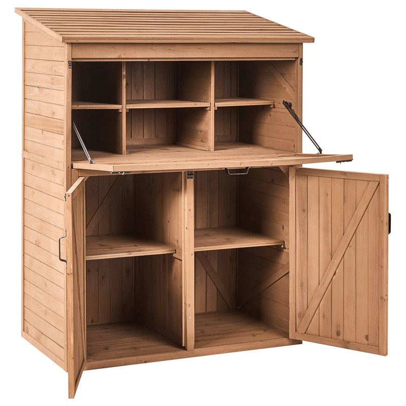 Redskabsskur Toffia 127 cm 66 cm - Brun - Have - Udestue & fritidshus - Opbevaringsskur & haveskur - Redskabsskur