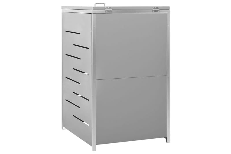 enkelt skraldespandsskjuler 69x77,5x115 cm rustfrit stål - Grå - Have - Udestue & fritidshus - Opbevaringsskur & haveskur - Skraldespandsskjuler