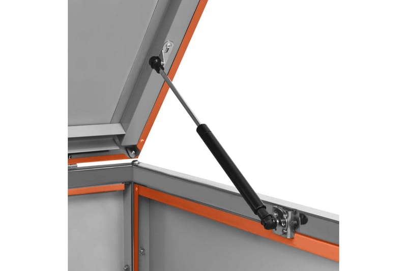 enkelt skraldespandsskjuler 69x77,5x115 cm rustfrit stål - Orange - Have - Udestue & fritidshus - Opbevaringsskur & haveskur - Skraldespandsskjuler