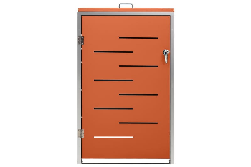 enkelt skraldespandsskjuler 69x77,5x115 cm rustfrit stål - Orange - Have - Udestue & fritidshus - Opbevaringsskur & haveskur - Skraldespandsskjuler