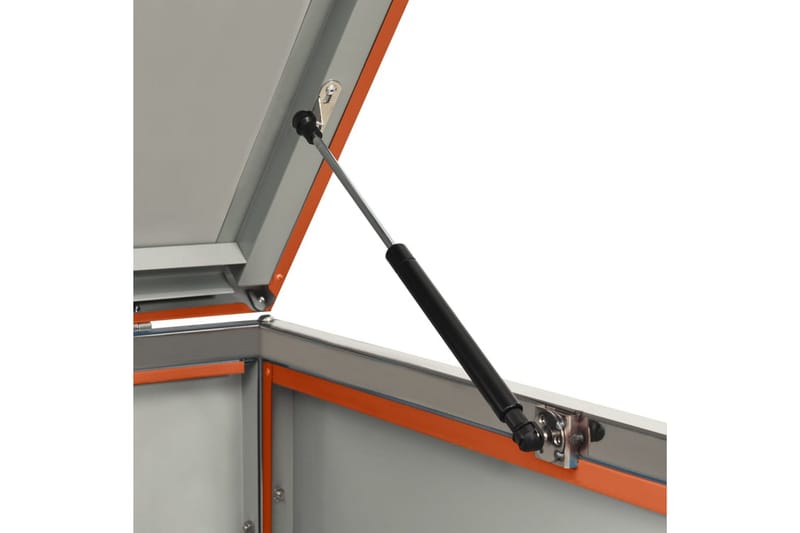 tredobbelt skraldespandsskjuler 207x77,5x115cm rustfrit stål - Orange - Have - Udestue & fritidshus - Opbevaringsskur & haveskur - Skraldespandsskjuler