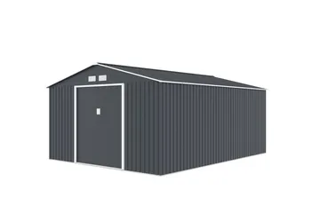 Skur og redskabsrum Jerone 15,3 m² Mørkegrå - Have - Udestue & fritidshus - Opbevaringsskur & haveskur - Redskabsskur