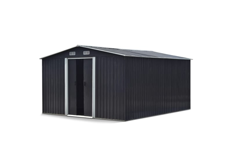 Skur og redskabsskur 12,5 m² | Dobbelt skydedør | Basis inkl. - Have - Udestue & fritidshus - Opbevaringsskur & haveskur - Redskabskur