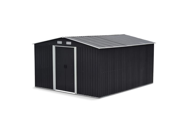 Skur og redskabsskur 12,5 m² | Dobbelt skydedør | Basis inkl. - Have - Udestue & fritidshus - Opbevaringsskur & haveskur - Redskabskur