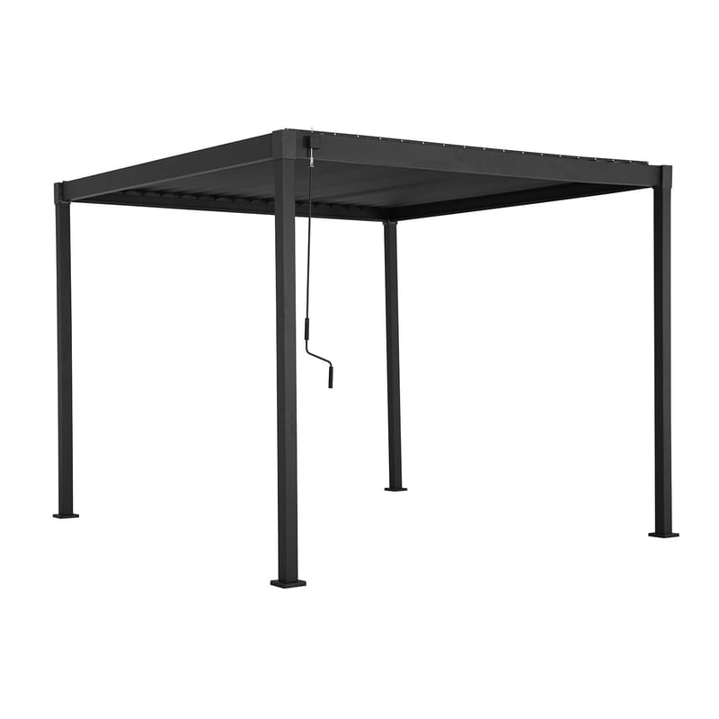 Pavillon HOME4YOU Mirador-80 mørkegrå 3x3 m - mørkegrå - Have - Udestue & fritidshus - Lysthus