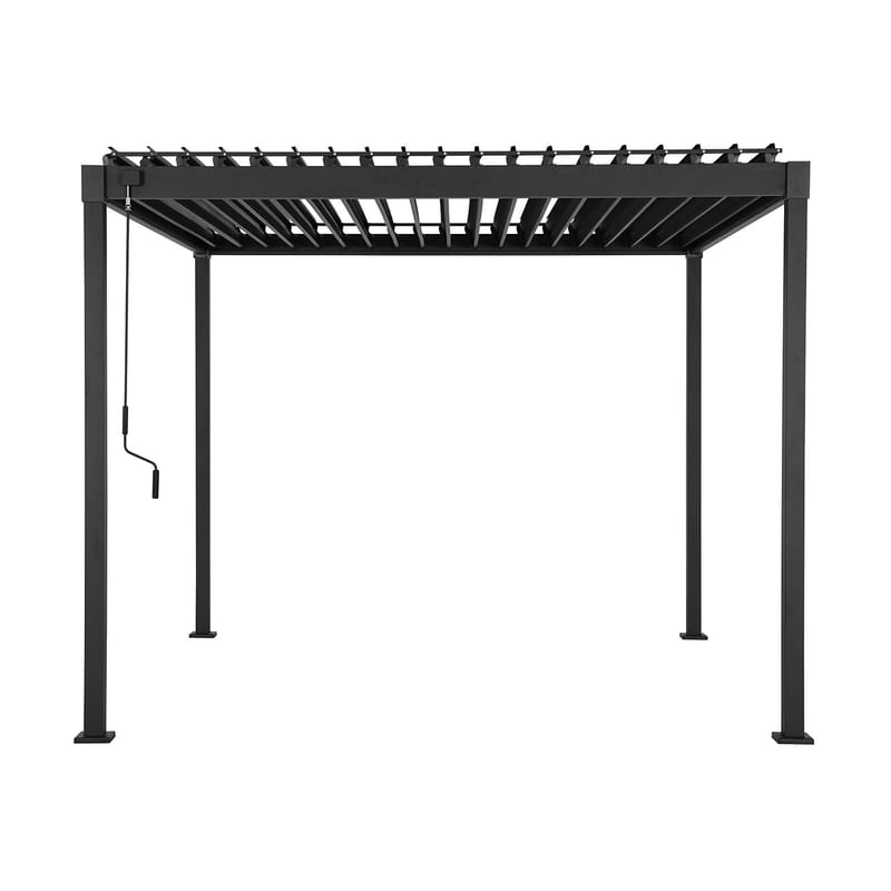 Pavillon HOME4YOU Mirador-80 mørkegrå 3x3 m - mørkegrå - Have - Udestue & fritidshus - Lysthus