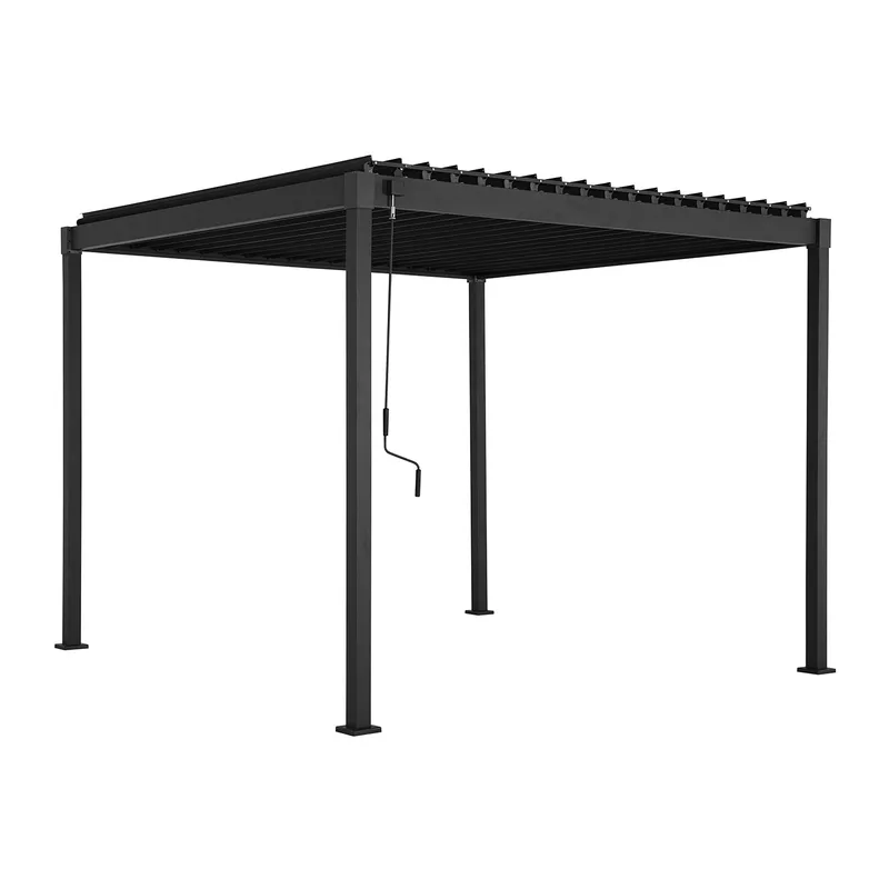 Pavillon HOME4YOU Mirador-80 mørkegrå 3x3 m, mørkegrå