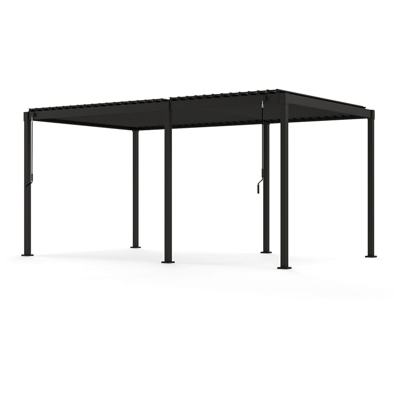 Pavillon HOME4YOU Mirador-80 mørkegrå 3x5 m - mørkegrå - Have - Udestue & fritidshus - Lysthus