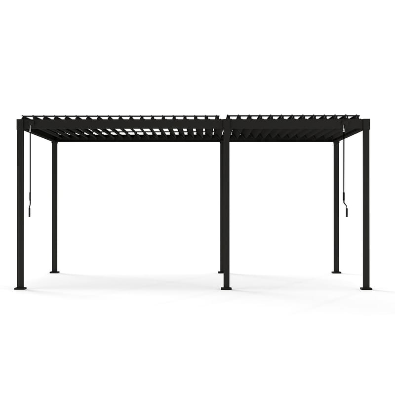 Pavillon HOME4YOU Mirador-80 mørkegrå 3x5 m - mørkegrå - Have - Udestue & fritidshus - Lysthus